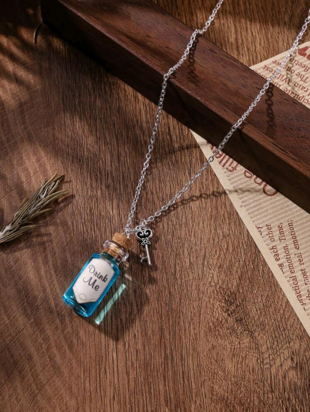 🍄Alice In Wonderland His & Hers Couples Necklace Set🍄 - Picture 3 of 5